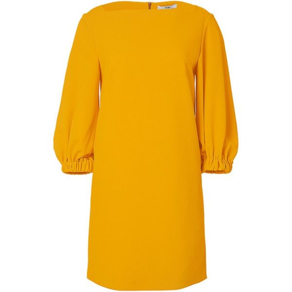 Tibi Mango STRUCTURED CREPE BOATNECK DRESS